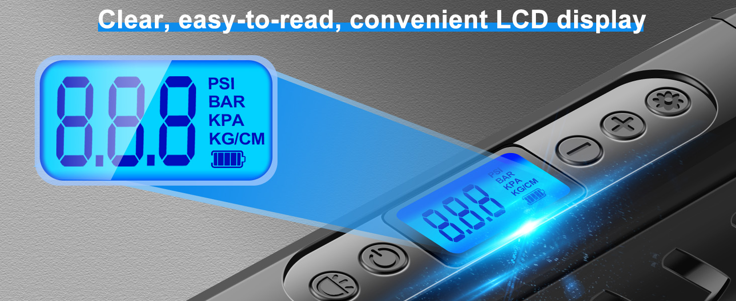 Електричний насос для велосипеда NWOUIIAY 6000 mAh з цифровим дисплеєм, 150 PSI, USB зарядка, для велосипедів, авто, мото, м'ячів. Чорний