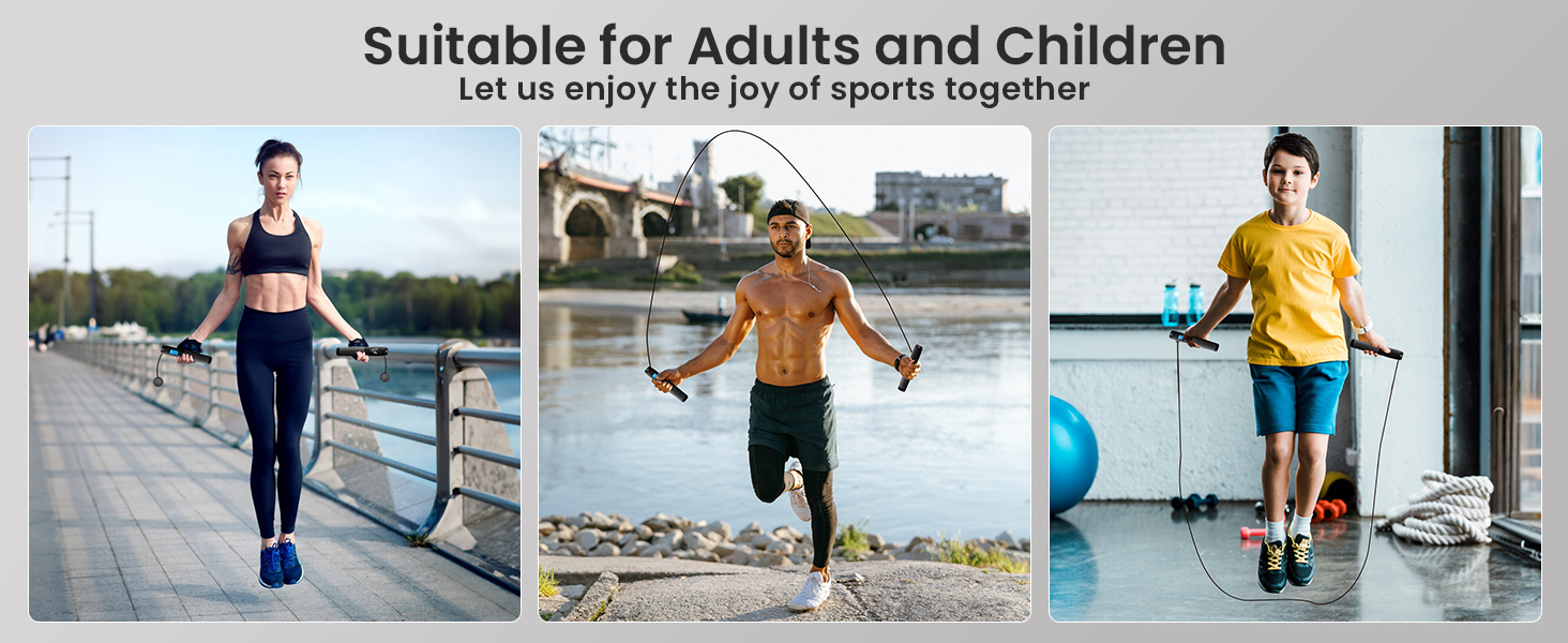 Стрибувальне канат Springseil: регульоване, бездротове, з лічильником, для дорослих та дітей, чорний та сірий