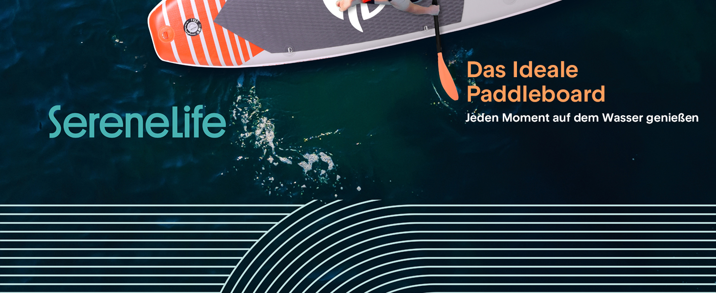 Надувний SUP СеренеЛайф для дорослих та дітей: комплект дошки, весла, насоса та сумки. Touring SUP, ручне управління, оранжевий, до 155 кг