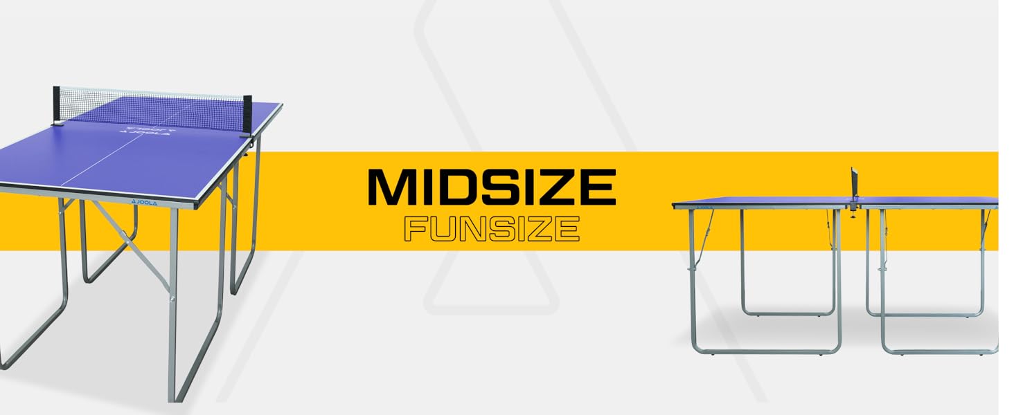 Стіл для настільного тенісу JOOLA Midsize, сірий, з сіткою, для дому та відпочинку