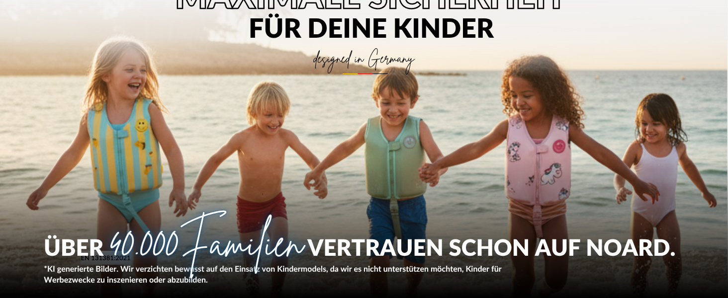 Навчальний плавець для дітей NOARD Kinder Schwiweste: 40+ нашивок для персоналізації, різні дизайни та розміри, 15–30 кг, 2–6 років, сертифікат EN 13138-1:2021, Siply green (L, Ocean Friends)