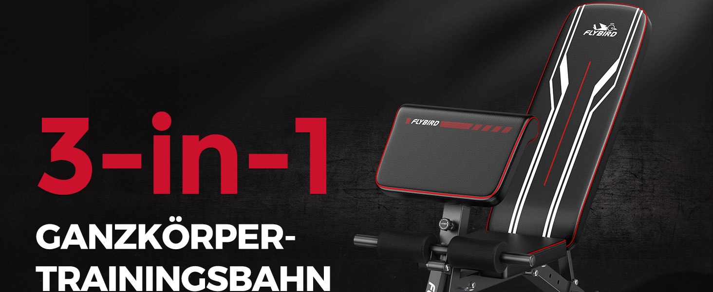 Відкидна лава для тренувань FLYBIRD M-360KG: регульована, до 544 кг, для дому