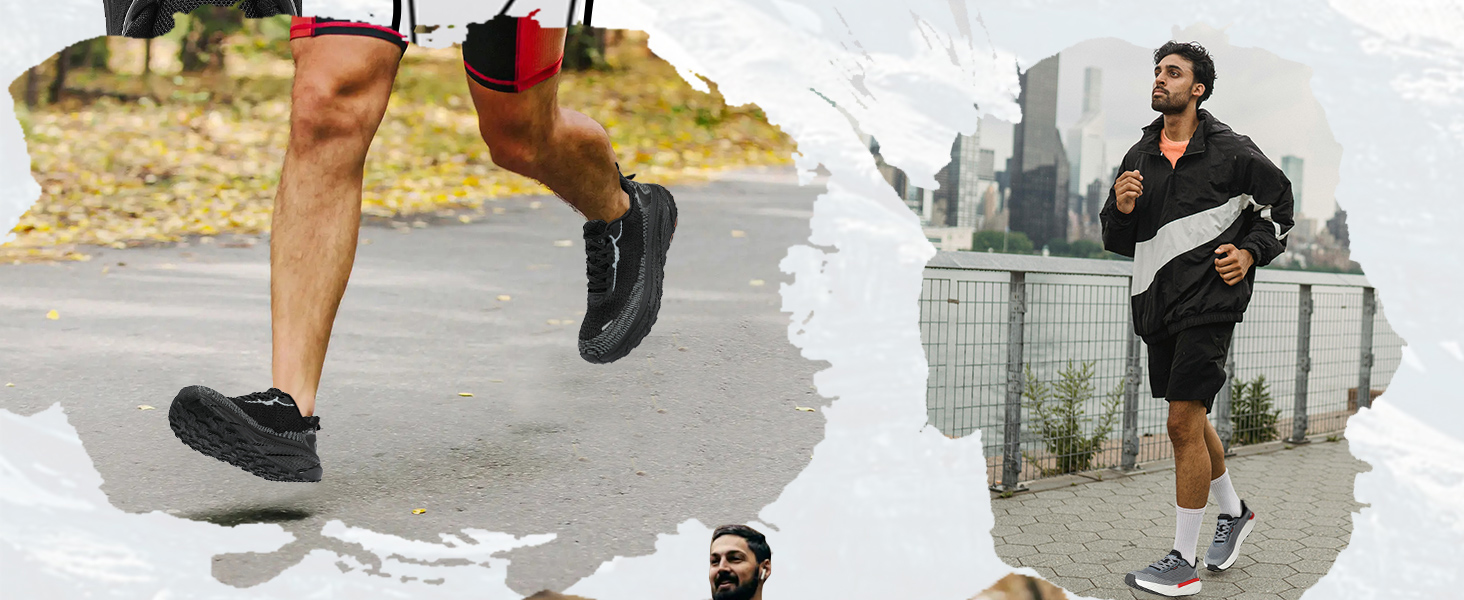 Кріцелі: бігові кросівки для чоловіків з широкою передньою частиною. Ідеальні для трейлраннінгу, бігу по дорогах, трекінгу, спорту та фітнесу. Чорний колір, розмір 44 EU