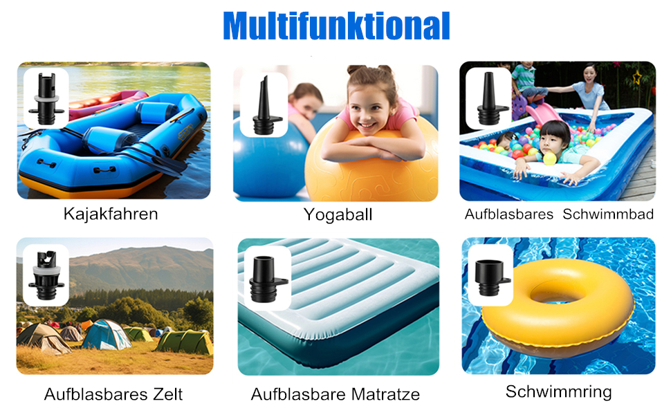 Електричний насос для SUP дошки, 20 PSI, бездротовий, 12000mAh, з двоступеневим надуванням/спусканням, автовимкнення, SOS, ліхтарик, чорний