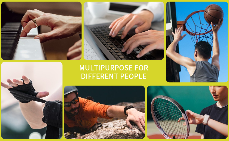 Набір для тренування сили хвата SOLUAME (7 шт.): підручники для пальців, м'ячик для стискання, кільце, регульовані підручники для підручників