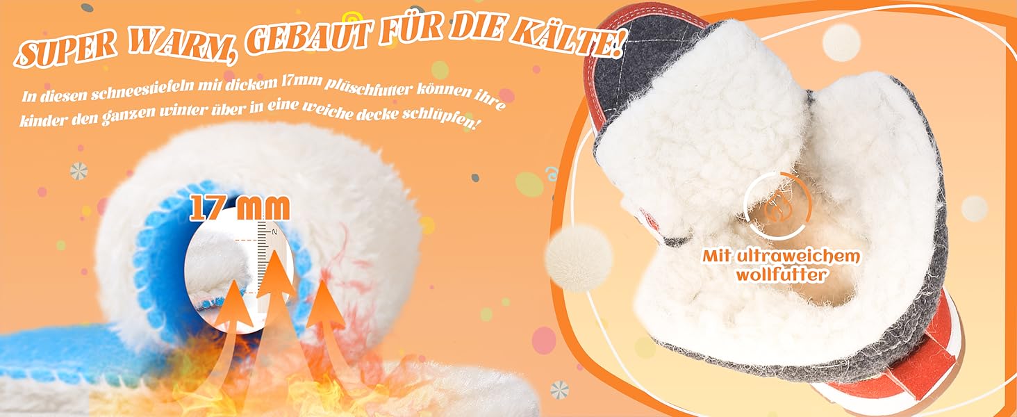 Зимові черевики Visionreast для дівчаток та хлопчиків. Теплі зимові черевики з ворсовим утеплювачем, водонепроникні, для туризму та активного відпочинку. Чорні, розмір 40 EU.