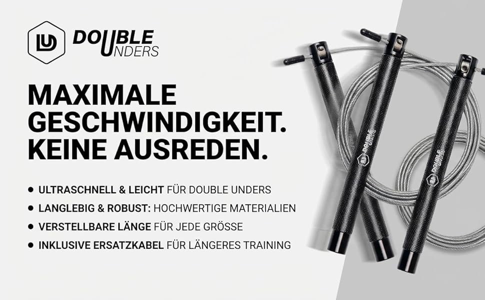 Скакалка Springseil Speed Rope: регульований, для CrossFit, боксу, фітнесу. Металеві ручки, срібно-чорний колір