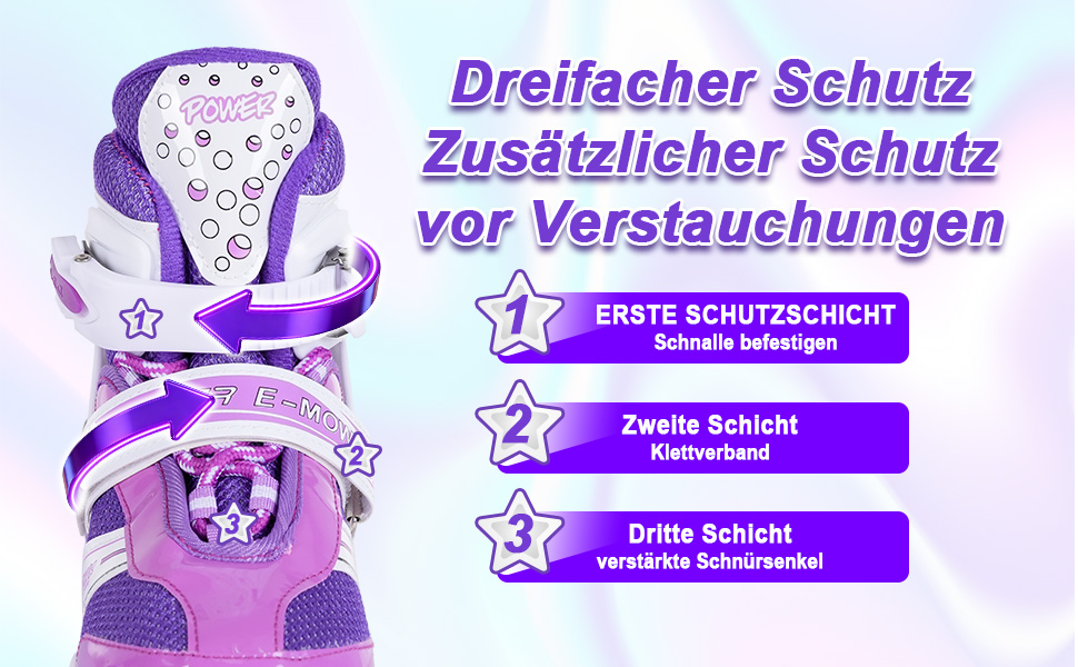 Дитячі ролики JIFAR Inliner з регулюванням розміру та підсвічуванням, розміри 30-33, 34-37, фіолетовий колір