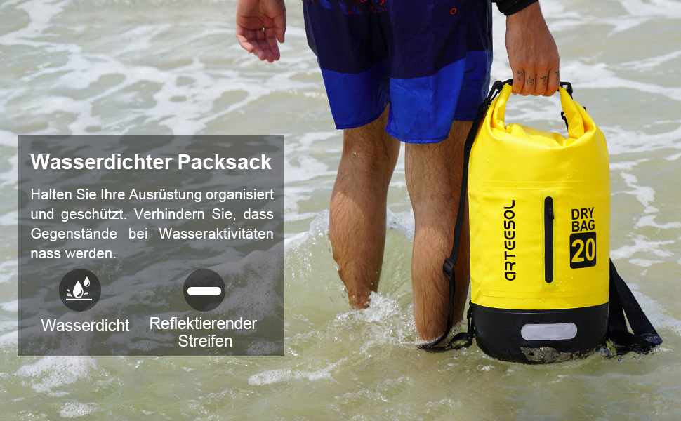 Водонепроникний мішок Blackace Arteesol 20L: для плавання, каякінгу та водних видів спорту