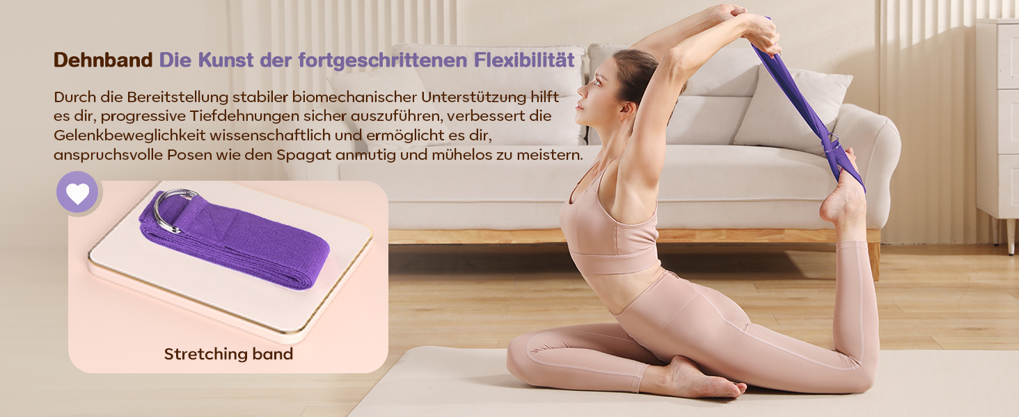 Набір для пілатесу 13 шт: кільце 13', фітбол 10' та еластичні стрічки для жінок. Комплект обладнання для пілатесу для початківців, фітнес-стрічки та аксесуари. Violett