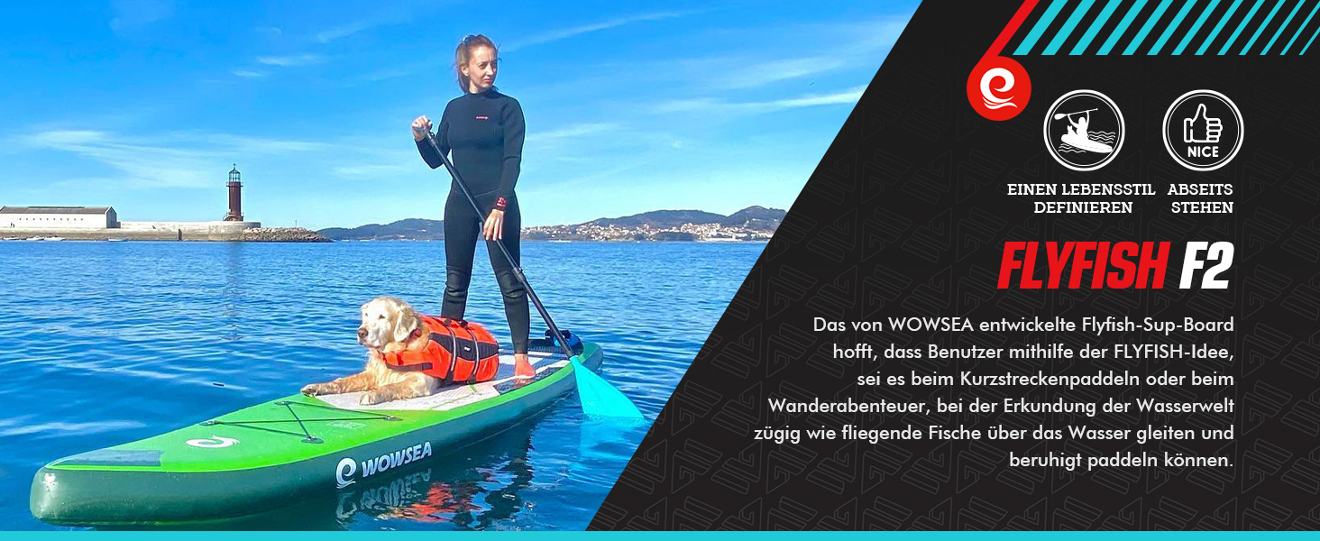 WOWSEA SUP дошка надувна гоночна 426/385 см, з кріпленням для екшн-камери, зелена - для змагань та відпочинку