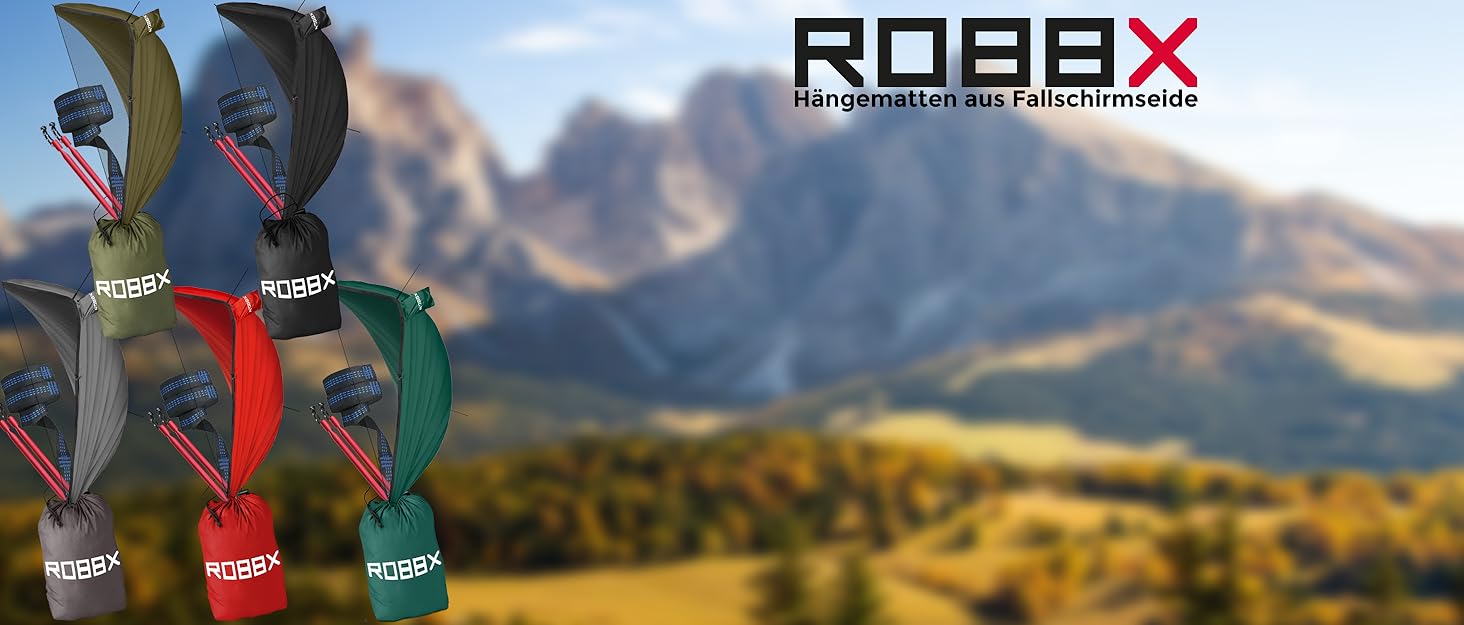 Гамак ROBBX® для 2 осіб з москітною сіткою | 300 кг | Намет-гамак, 290x140 см, оливковий | для кемпінгу та відпочинку на природі