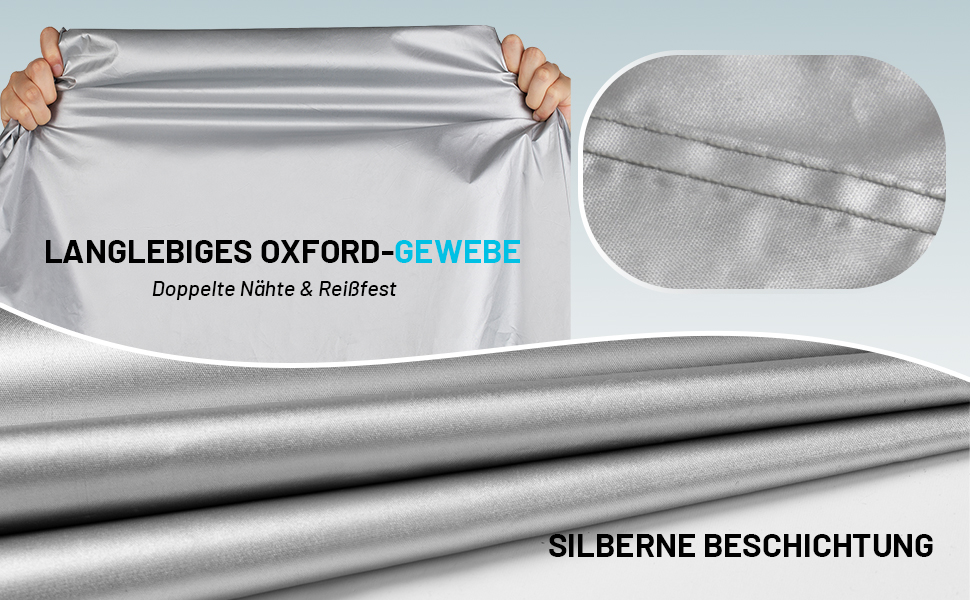 Мотоцикл чохол захисний Favoto XXXL 265x105x125 см - сріблястий, захист від сонця, дощу, снігу та пилу