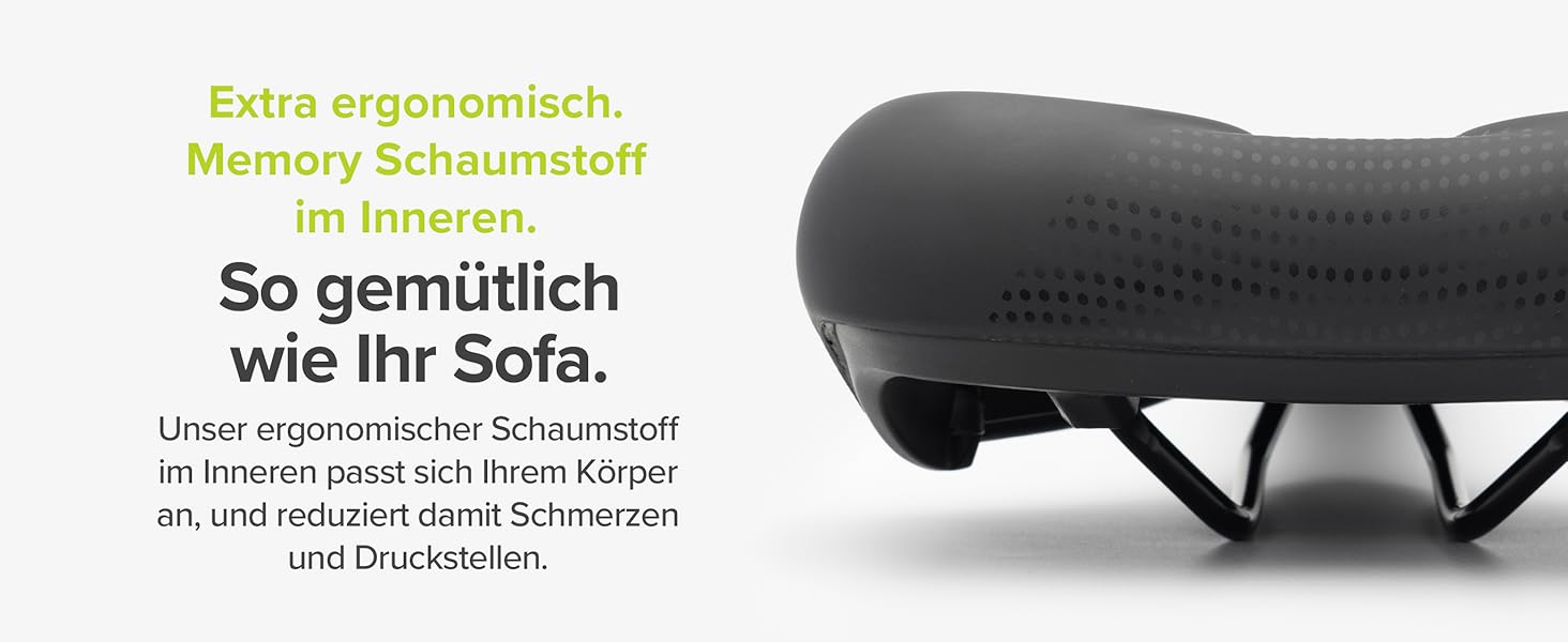 VELMIA Велосипедне сідло 100% Водонепроникне, безшовне та ергономічне - комфортне сідло для чоловіків та жінок, ідеальне для електровелосипедів, міських та гірських велосипедів, сідло (CITY)