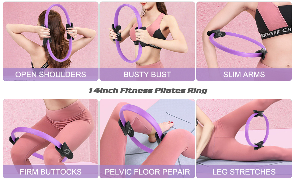 Набір для пілатесу: фітнес-кільце, фітбол та аксесуари для дому. Ідеальний набір для жінок, розтяжки та фітнесу