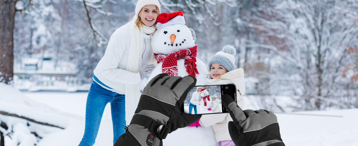 Гріючі рукавички для чоловіків та жінок, акумуляторні, 5V 5000mAh, 3 режими нагріву, для мотоцикла, велосипеда, походів, катання на лижах