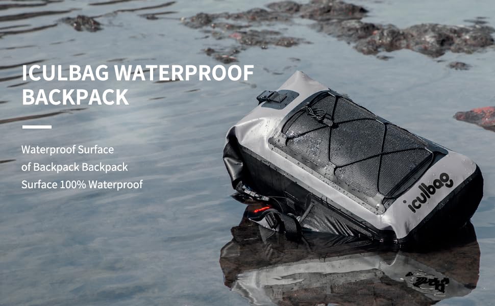 Водонепроникний рюкзак 40L Dry Ferm Bag для пляжу та подорожей (Сірий)