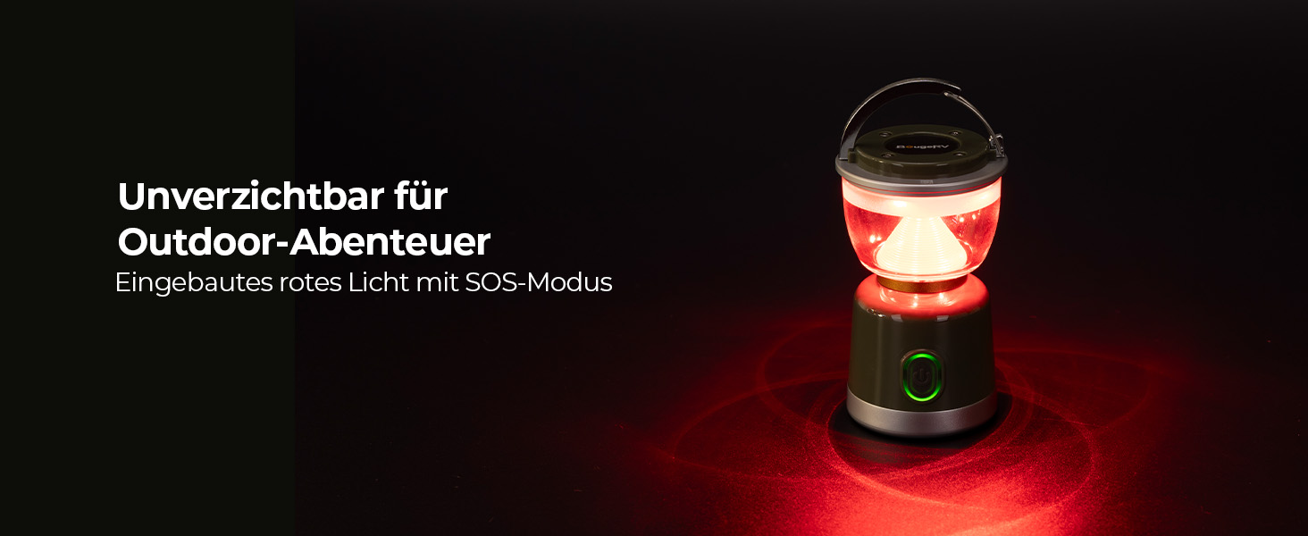 Ліхтар для кемпінгу BougeRV, акумуляторний, знімний штатив, 2700K, 400LM, IPX5, для кемпінгу, подорожей, надзвичайних ситуацій