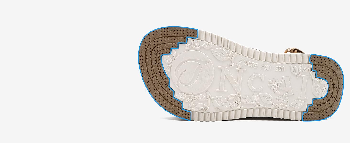 ONCAI Легкі сандалі для жінок, спортивні трекінгові сандалі з підтримкою стопи, ортопедичні для активного відпочинку, підходять при п'ятковому фасціїт, регульовані ремінці, розміри 36-43, чорний