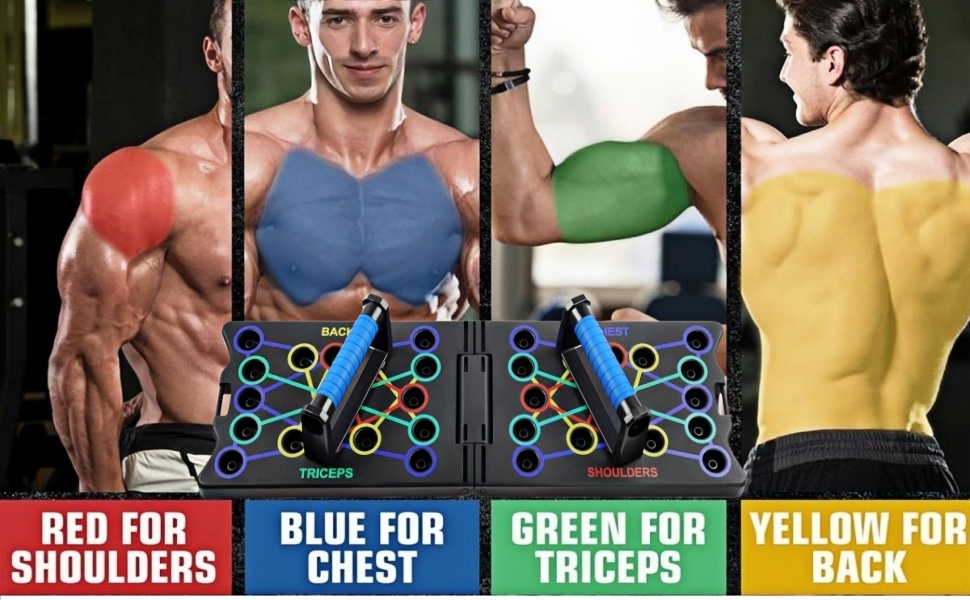 Бруски для віджимань 24 в 1, багатофункціональні, складані, портативні. Тренажер для м'язів, ефективні віджимання для чоловіків та жінок