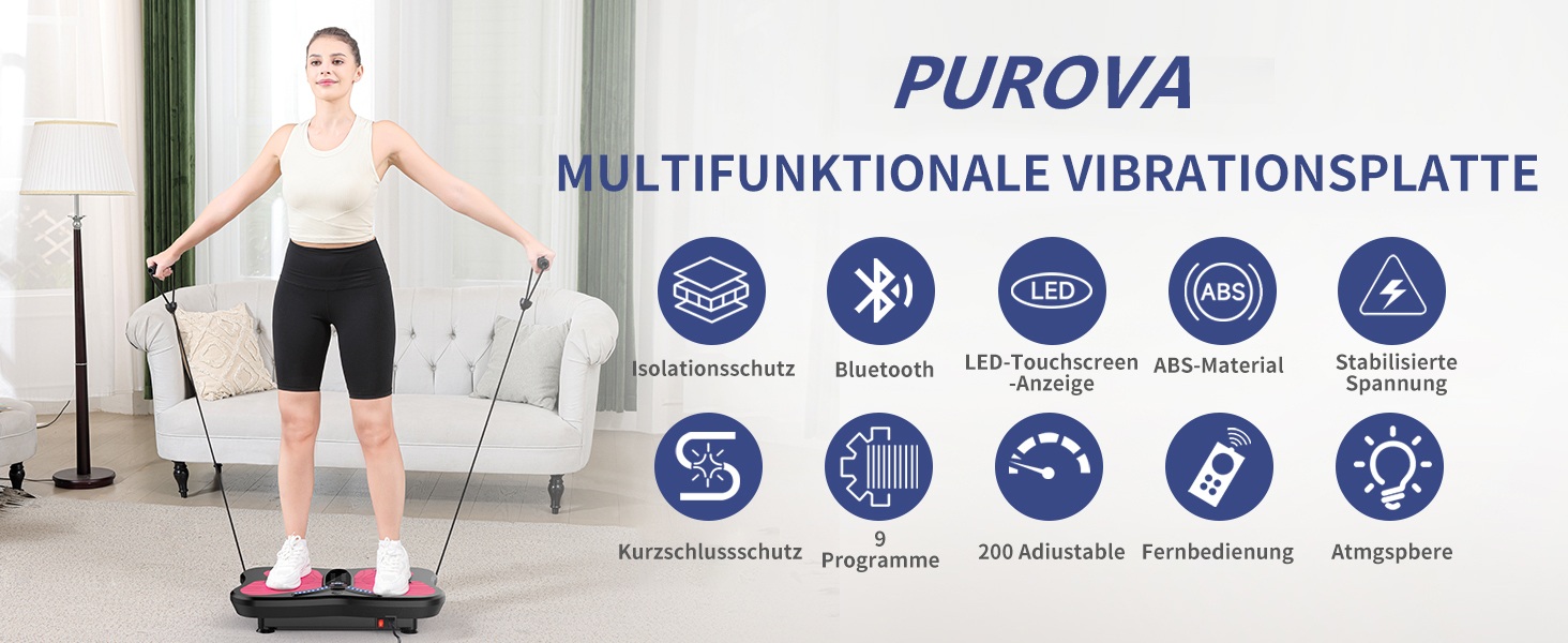 Віброплатформа для фітнесу Rüttelplatte: тренування вдома, лімфодренаж, до 180 кг, 200 швидкостей для жінок та чоловіків