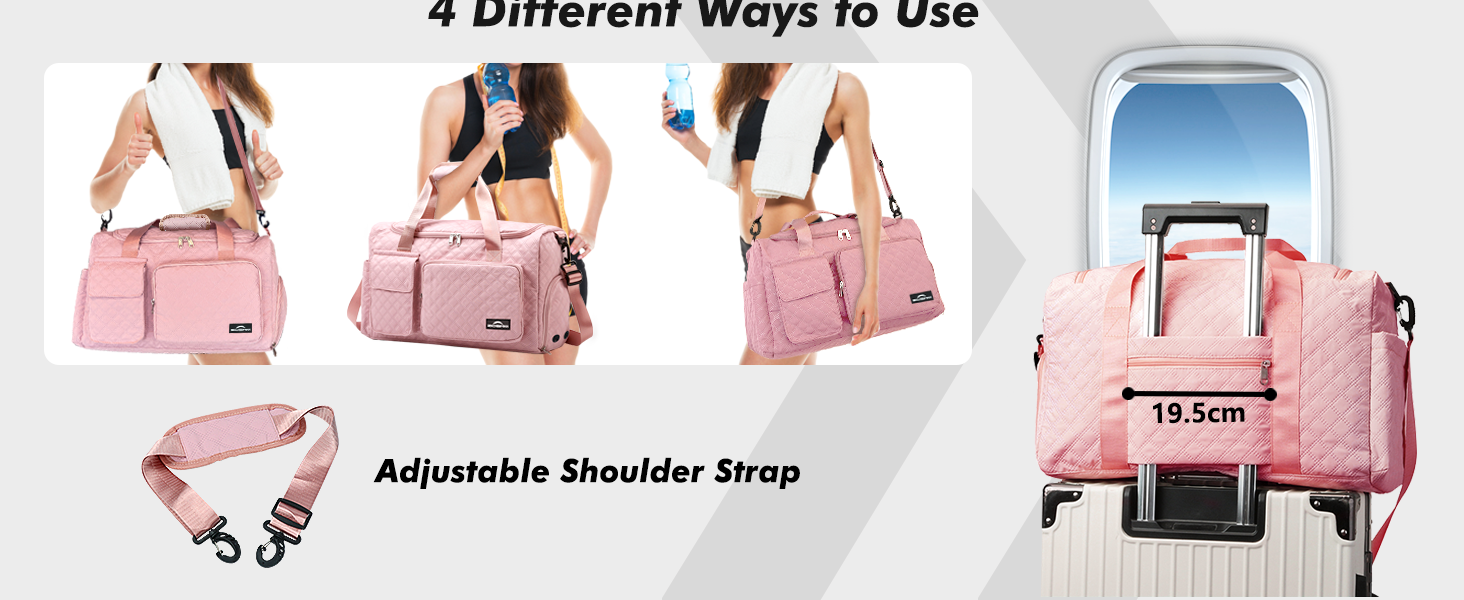 Спортивна сумка для жінок та чоловіків з відділенням для взуття та мокрих речей, водонепроникна сумка для подорожей, йоги, плавання та залу (Колір: Teal)