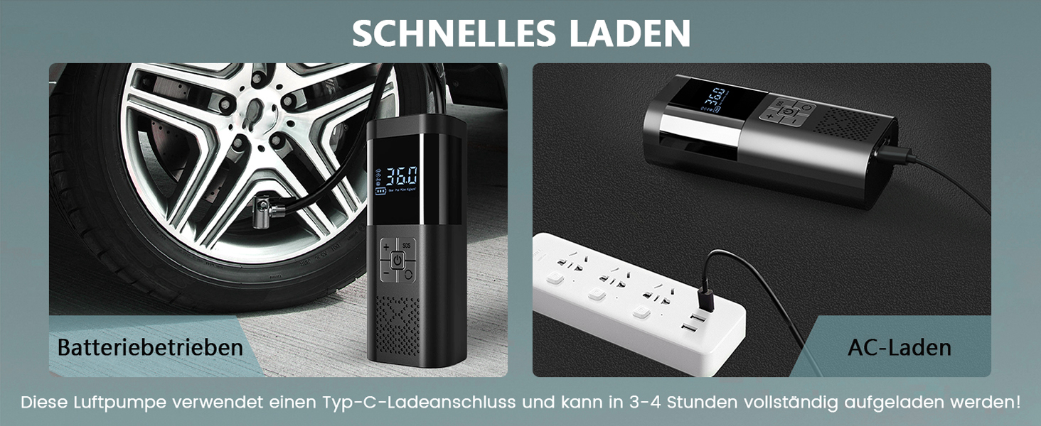 Електричний компресор для шин SERVOMASTER: велосипед, авто, мото, м'ячі. Акумуляторний, 150 PSI, з усіма насадками.