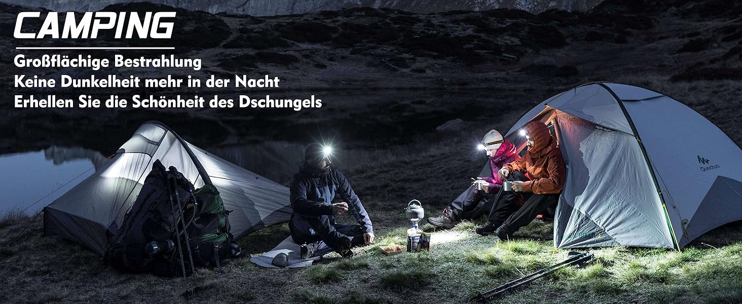 Кепка-ліхтар MLIAIMCE 18000 люмен, 8 режимів, червоне світло, водонепроникна IPX4, для кемпінгу, риболовлі, активного відпочинку, роботи та походів