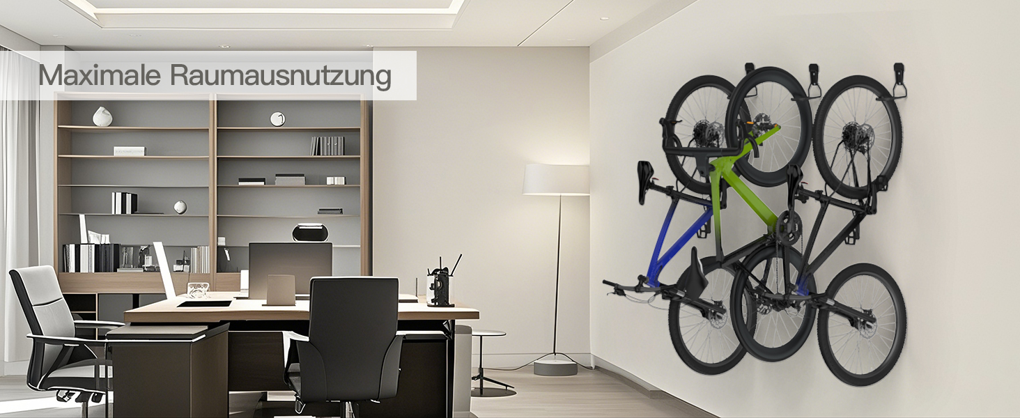 Настінна підставка для велосипеда Housolution, 2 шт. - Економія простору, вертикальне зберігання, з EVA гумою, чорний