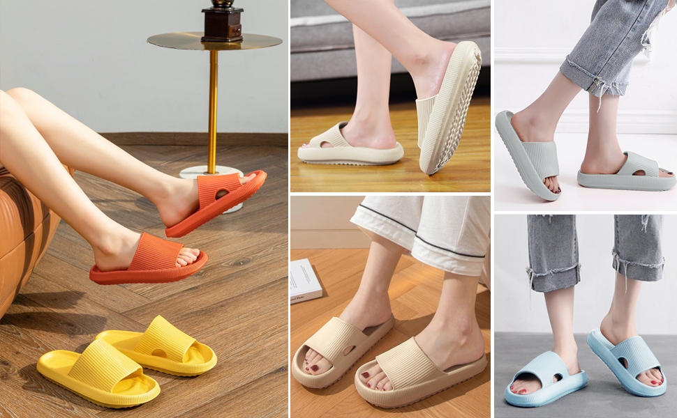 Шльпанці Cozislides Original: м'які, неслизькі, для дому та пляжу. Чоловічі та жіночі, чорні, 40/41 EU