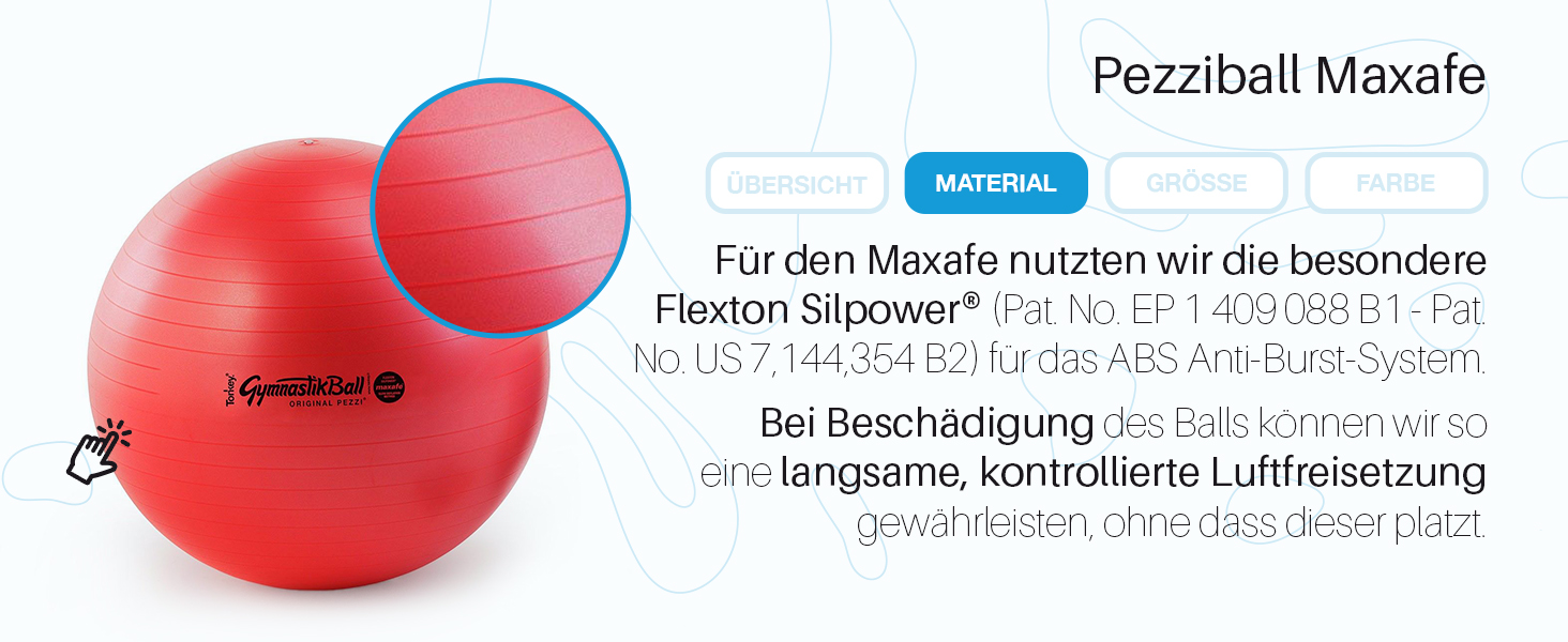 М'яч Pezzi MAXAFE 42 з Ball Bowl & Pump (53 см, блакитний)