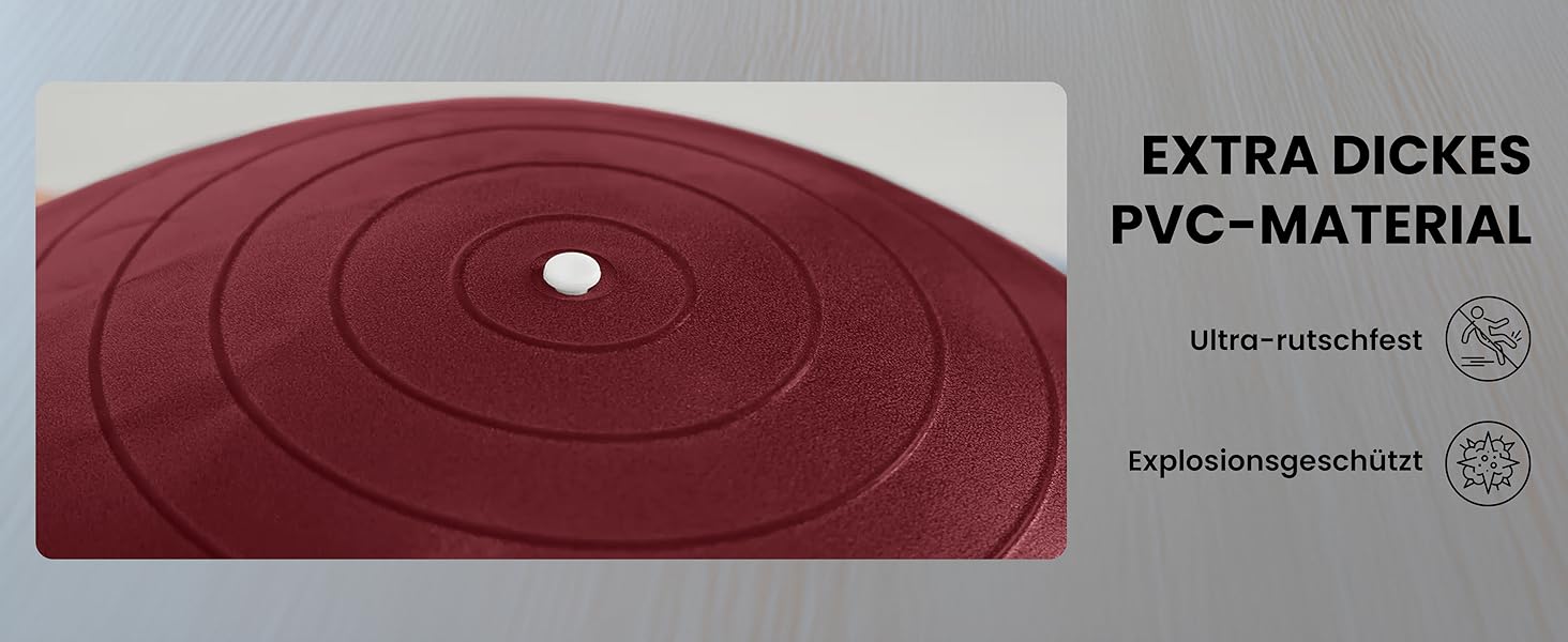 Фітбол Unycos 55/65/75 см: фітнес-м'яч для йоги, балансу, пілатесу та силових тренувань | З насосом, BPA-Free, антивибуховий | Колір: темно-рожевий