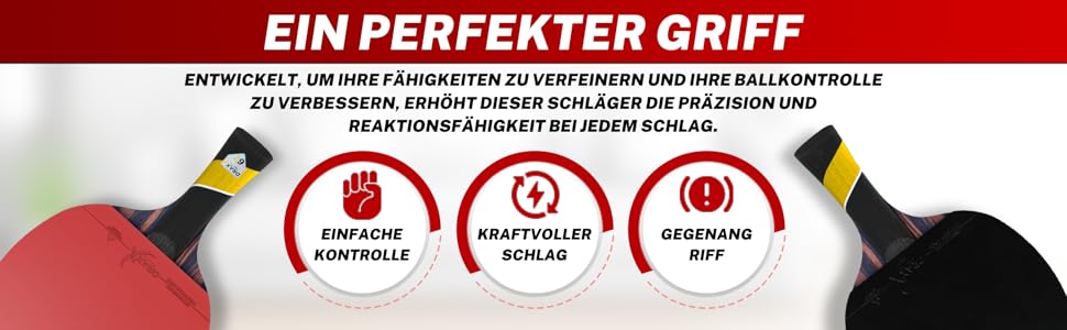 Стіл тенісний ракетковий набір DRAXX SPORTS Carbon | 6 зірок | Швидкий, Сильний, Точний | Офенсивна Швидкість | Посилена Захисна Чохол | Професійний Стіл Тенісний Ракетка для Професіоналів