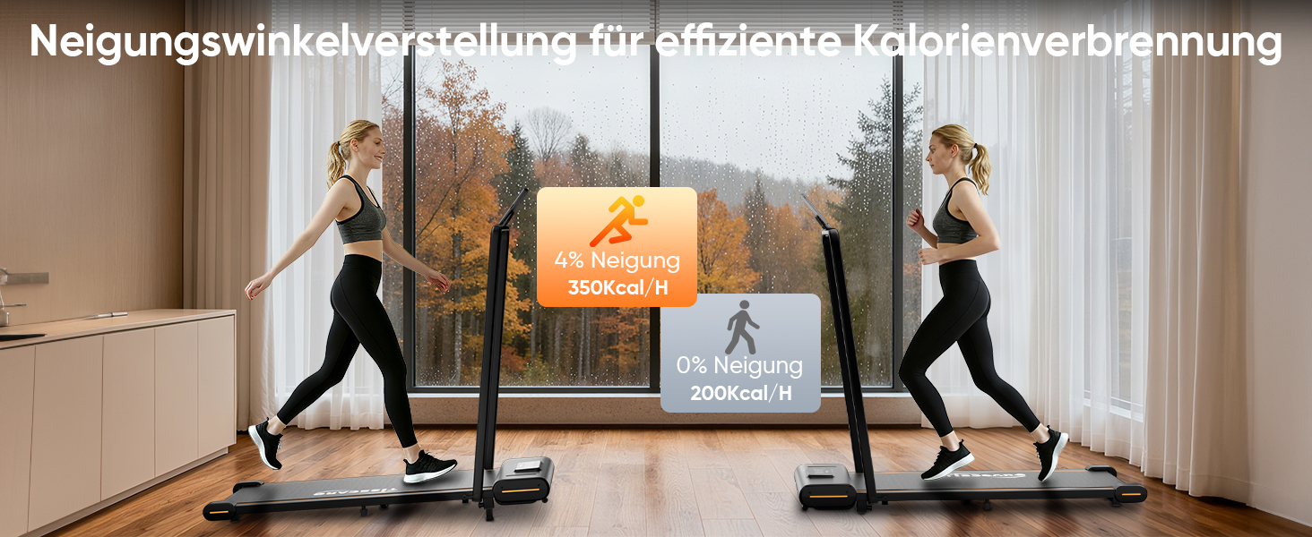 Біговий доріжка TISSCARE для дому та офісу: тиха модель з регулюванням нахилу, LED-дисплеєм, вагою до 130 кг та ручкою підтримки