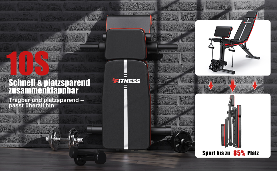 Регульована лава для тренажерного залу вдома, 350кг, складана лава з підніжжям для ніг та упором для преса, нахильна та відкидна лава для дому