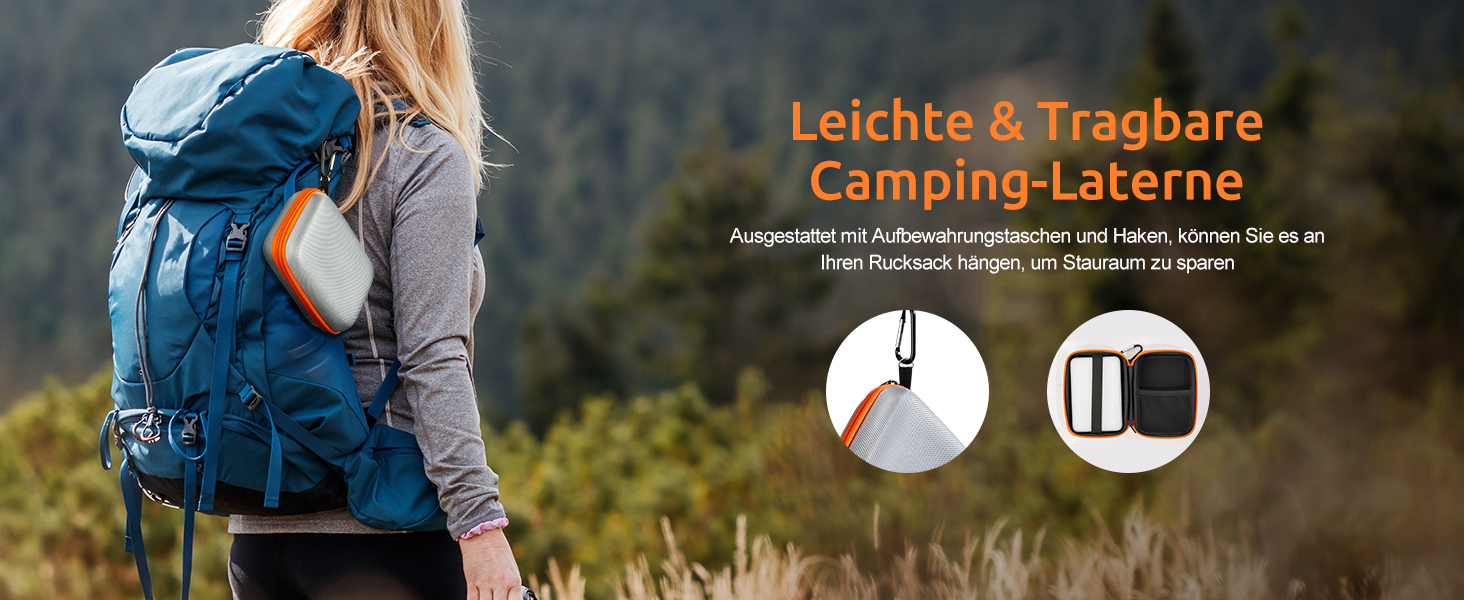 Eventek LED кемпінговий ліхтар 4000LM, 20000mAh Power Bank, USB, до 144 годин, IPX5, 4 режими, для читання, намету, риболовлі, надзвичайних ситуацій