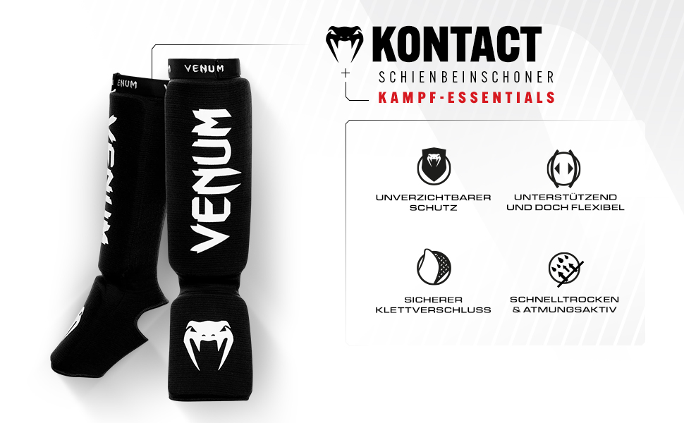 Захисники гомілки Venum Kontact XL чорного кольору