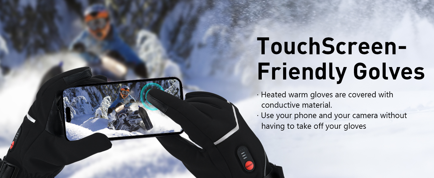 Обігріваючі рукавички з регулюванням температури, акумуляторні, 7.4V 3000 mAh для чоловіків та жінок, для кемпінгу, піших прогулянок, катання на лижах