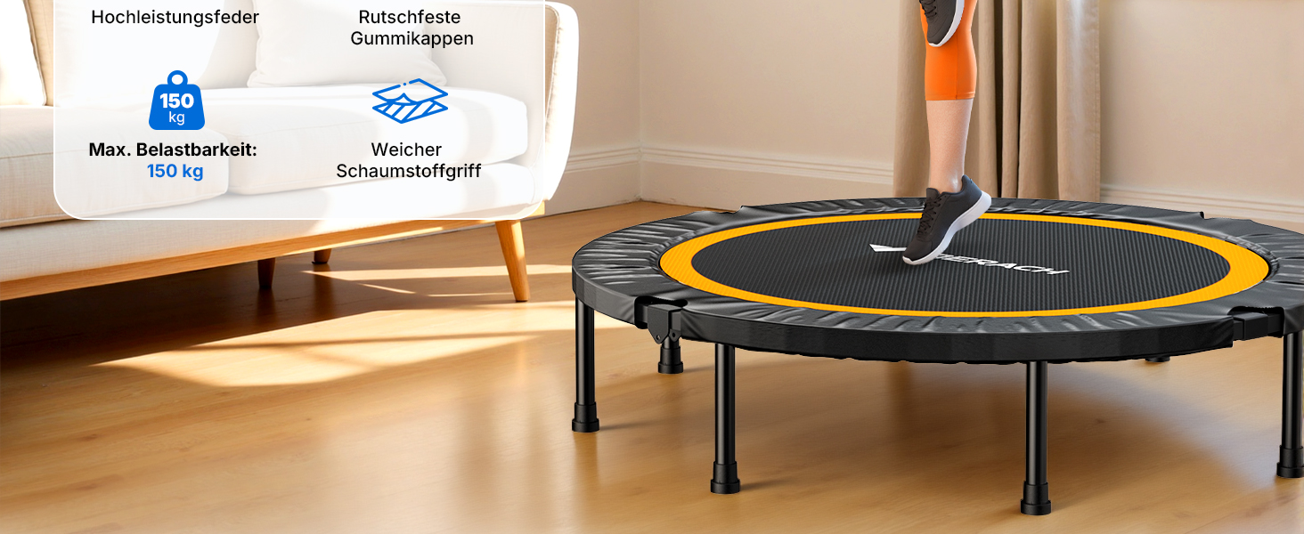 Міні-трамплін MERACH 102/122 см - фітнес-трамплін, до 150 кг, без ручки