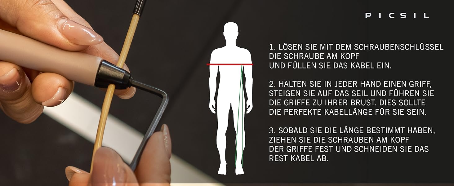 Стрибковий скакалка PICSIL Sphinx: регульована, з алюмінієвими ручками, для крос-тренінгу, фітнесу та Double Unders (білий)