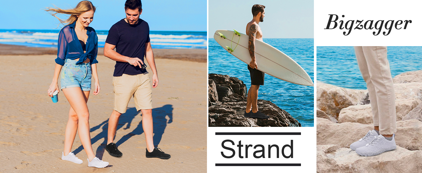 Чоловічі та жіночі босі кросівки Barfuss Schuhe для літа, басейну та трейлраннінгу. Швидка сушка, широка передня частина, Zero-Drop підошва. Колір: білий (C1), чорний (D1). Розмір: 41 EU