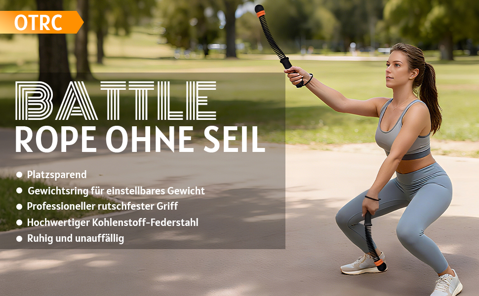 Битва-канат без мотузки з регулюванням - для дому, з силіконовими ручками, чорний. Для тренувань всього тіла, спалювання жиру та силових навантажень