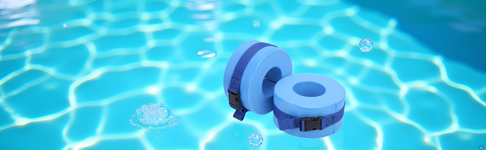 Манжети для плавання Schwimmmanschetten (2 шт) для аквафітнесу, EVA матеріал, для рук, ніг, зап'ясть та щиколоток, з швидким затискачем