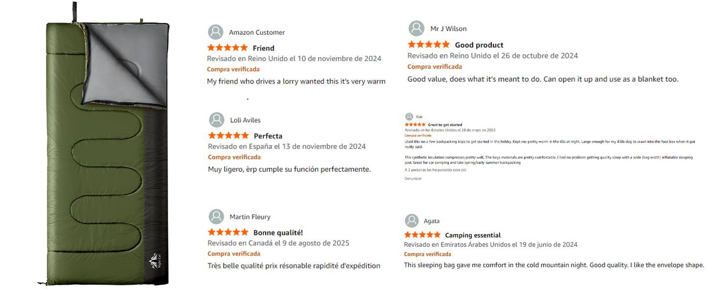 Спальний мішок Night Cat для дорослих, 3 сезони, 80x190 см, зелений