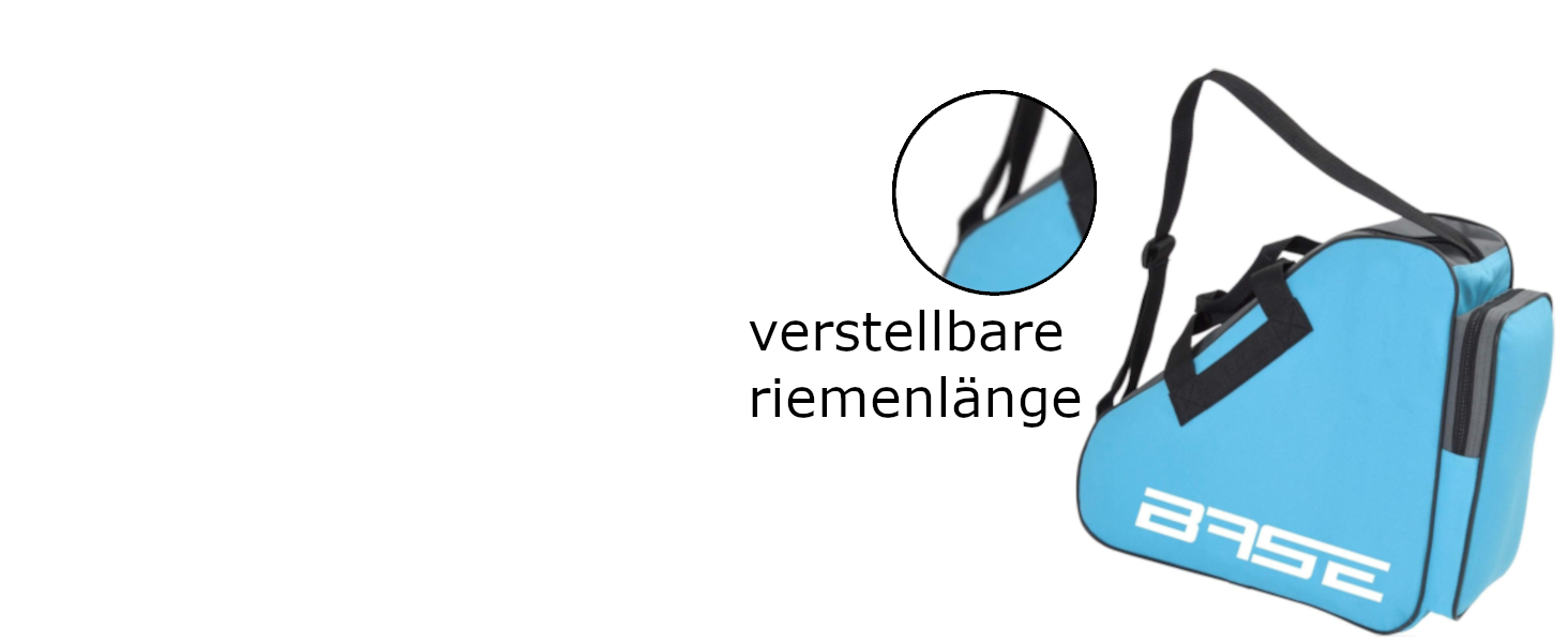 Сумка для ковзанів BASE Skatebag: містка, з ручками та регульованим ременем, зелено-блакитна