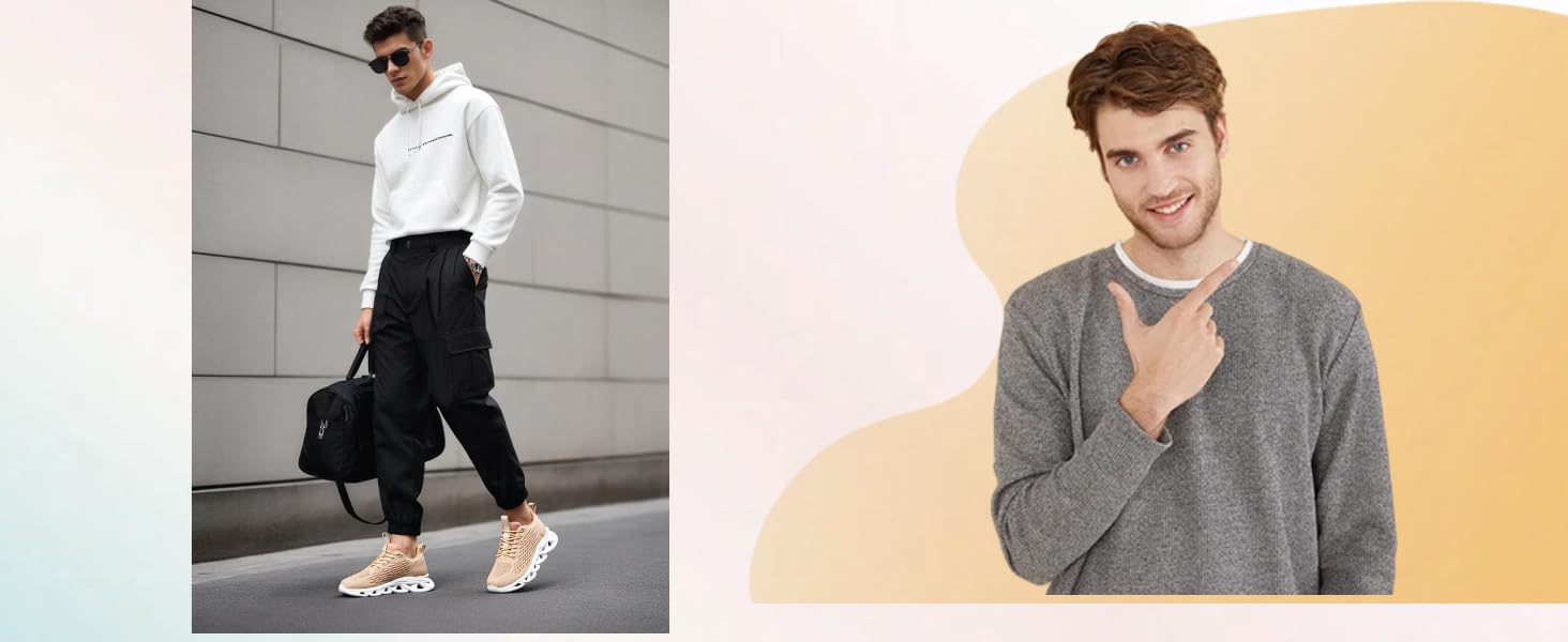 Чоловічі кросівки для бігу, тенісу та фітнесу. Легкі, дихаючі, зелені (45 EU, коричневий)