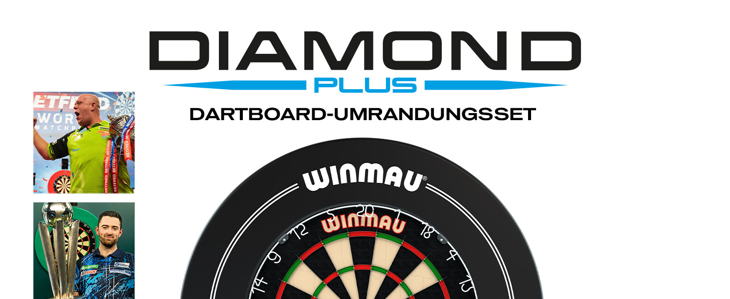 Дартс Winmau Diamond Plus PDC – професійна сталева мішень, ультратонкий дріт, високощільний сизаль