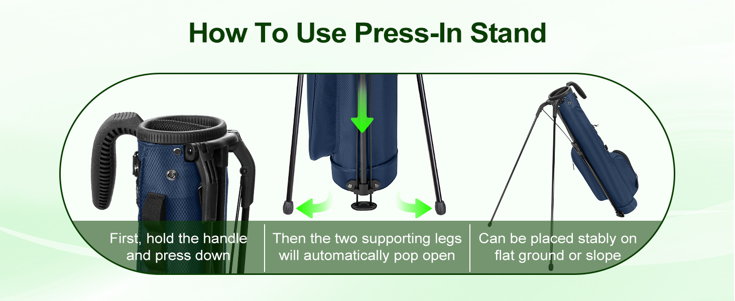 Сумка для гольф-клубів на 7 місць, компактна, для поля Par 3 та драйвінг-рейнджу, легка сумка для пітч-пут гольфу, з ергономічним подвійним ременем, блакитна
