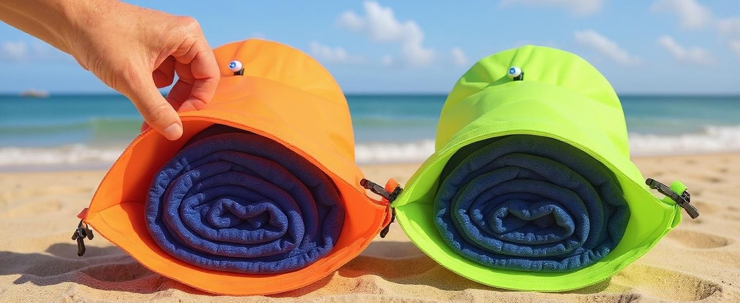 Гідродинамічна плавальна буя-сумка (Dry Bag) 28л, помаранчева — для безпечного плавання у відкритій воді та тріатлону, надувна