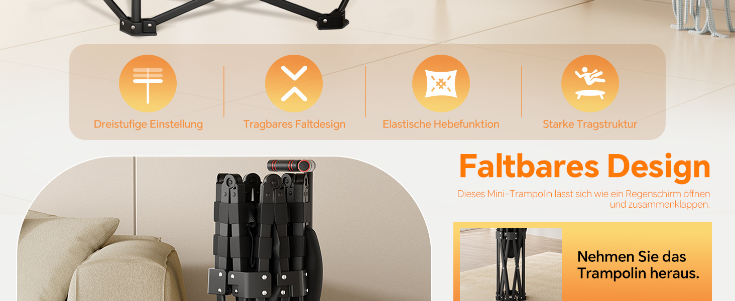 Трамплін для фітнесу в приміщенні з конструкцією 